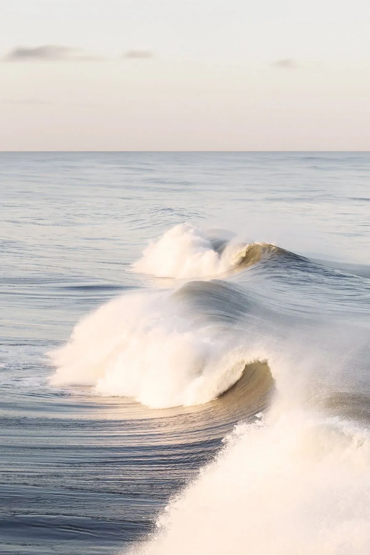 Waves at golden hour